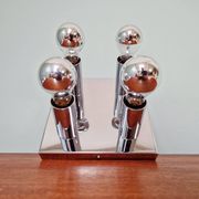 Space Age ceiling light in chrome metal, 1970s