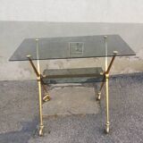 Dessert years 60 gold metal and glass