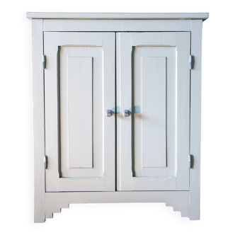 Grey clay Parisian buffet, patinated wood, 1950