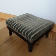 Wooden and velvet footrest