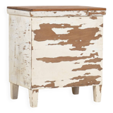 Réfrigérateur ancien en bois massif (France, vers 1920)