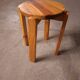 Tabouret en pin vintage