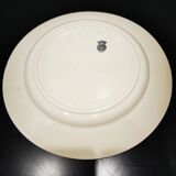 Set of 6 old flat plates with silver edging