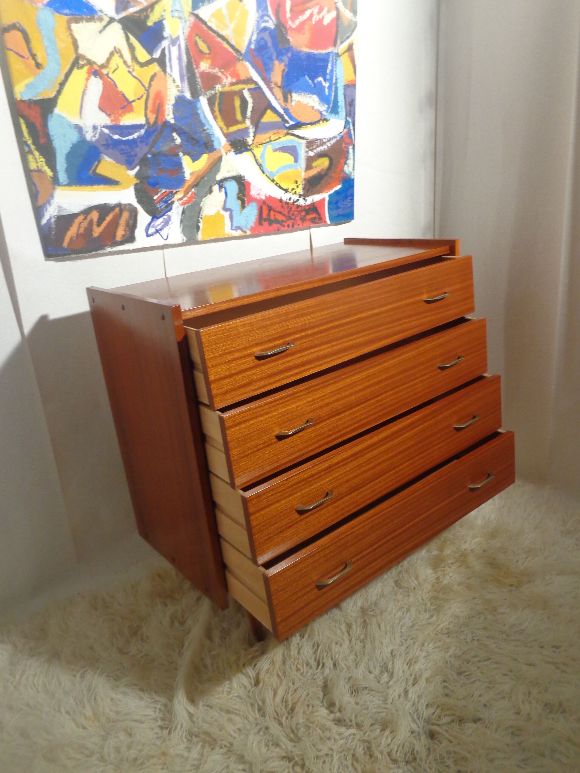 Vintage dresser of the 60s teak stamped