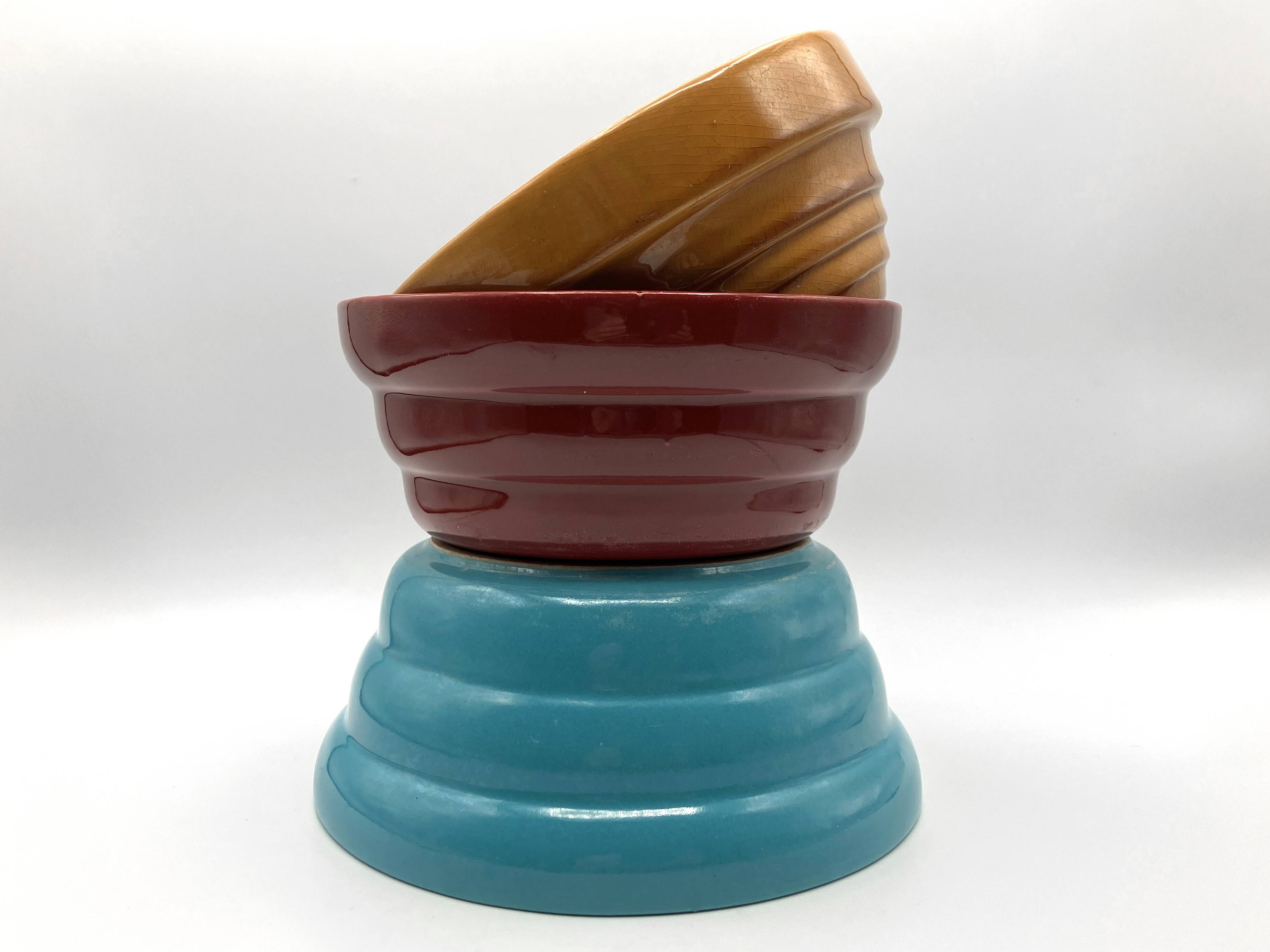 Trio of 1950s ceramic planters