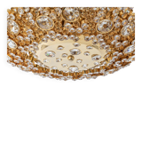 Floral wall light in gilded brass and cut glass by Palwa, Germany, 1970s.