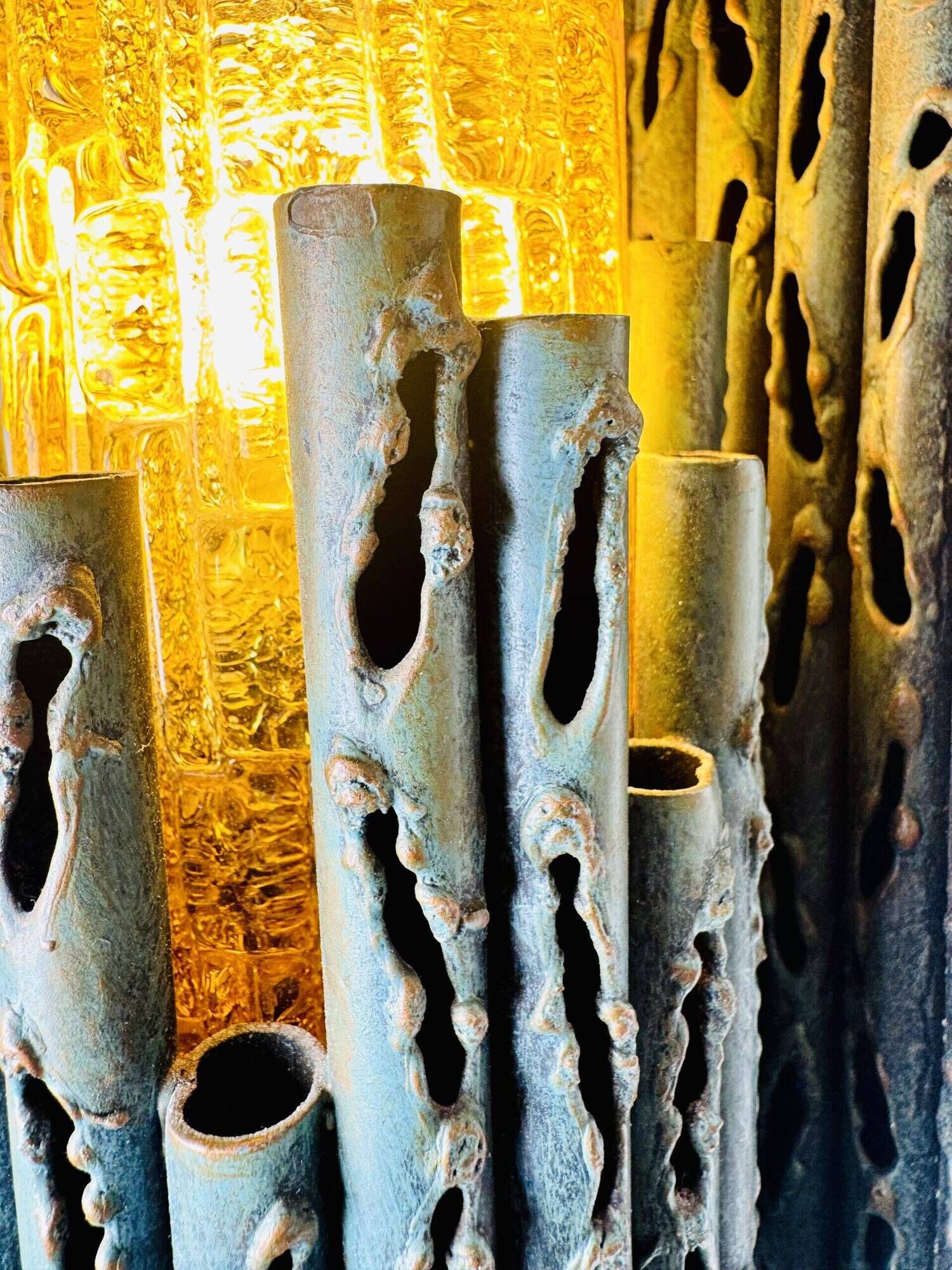 Brutalist Wall Lamps By Marcel Fantoni For Fantoni Studio Firenze, Italy 1960S