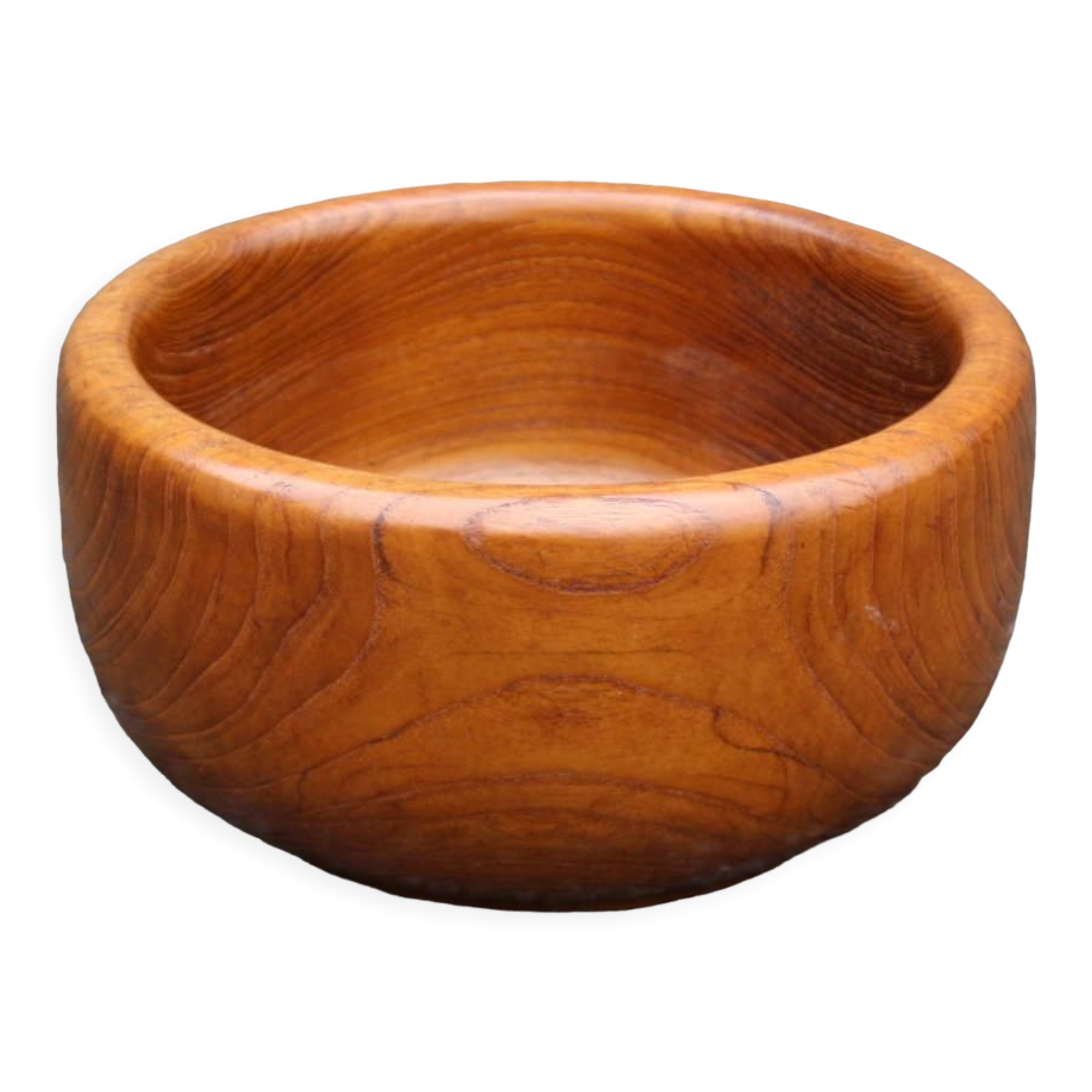 Salad bowl, vintage teak fruit cup