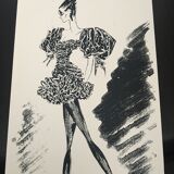 Lot of 3 fashion sketches for press