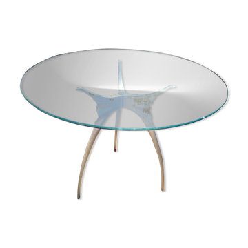 Vintage round table "Errance" - Bernard Dequet