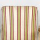 Vintage children's folding armchair in metal and striped canvas