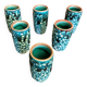 Set of 6 antique cyclops liqueur glasses by charles cart, fat lava ceramic