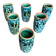 Set of 6 antique cyclops liqueur glasses by charles cart, fat lava ceramic