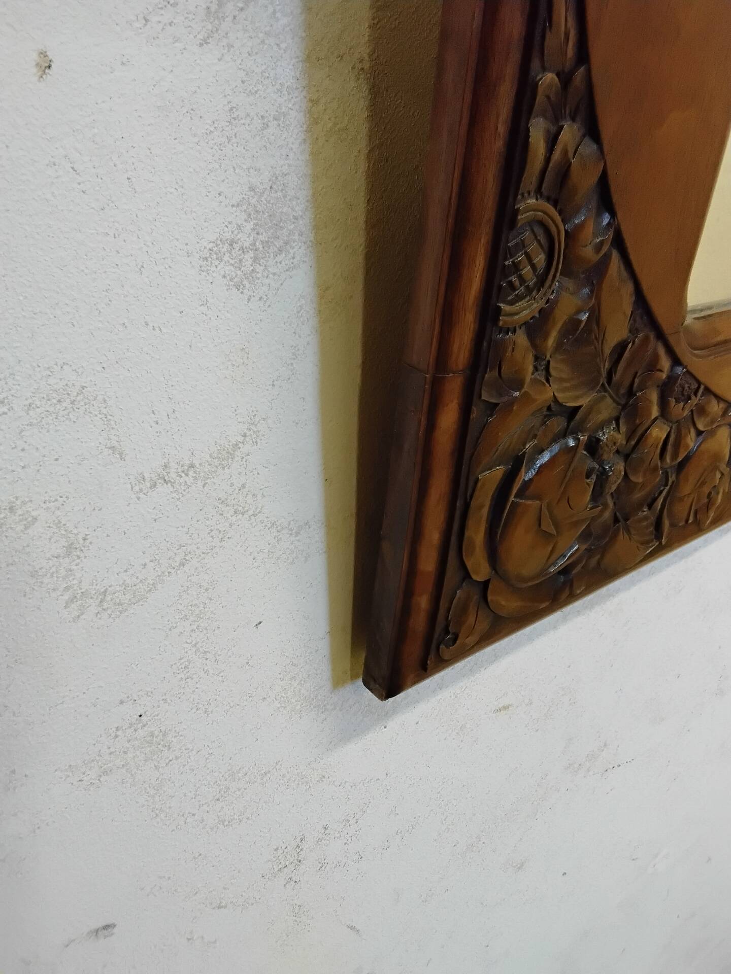 Art Deco mirror with a wooden frame