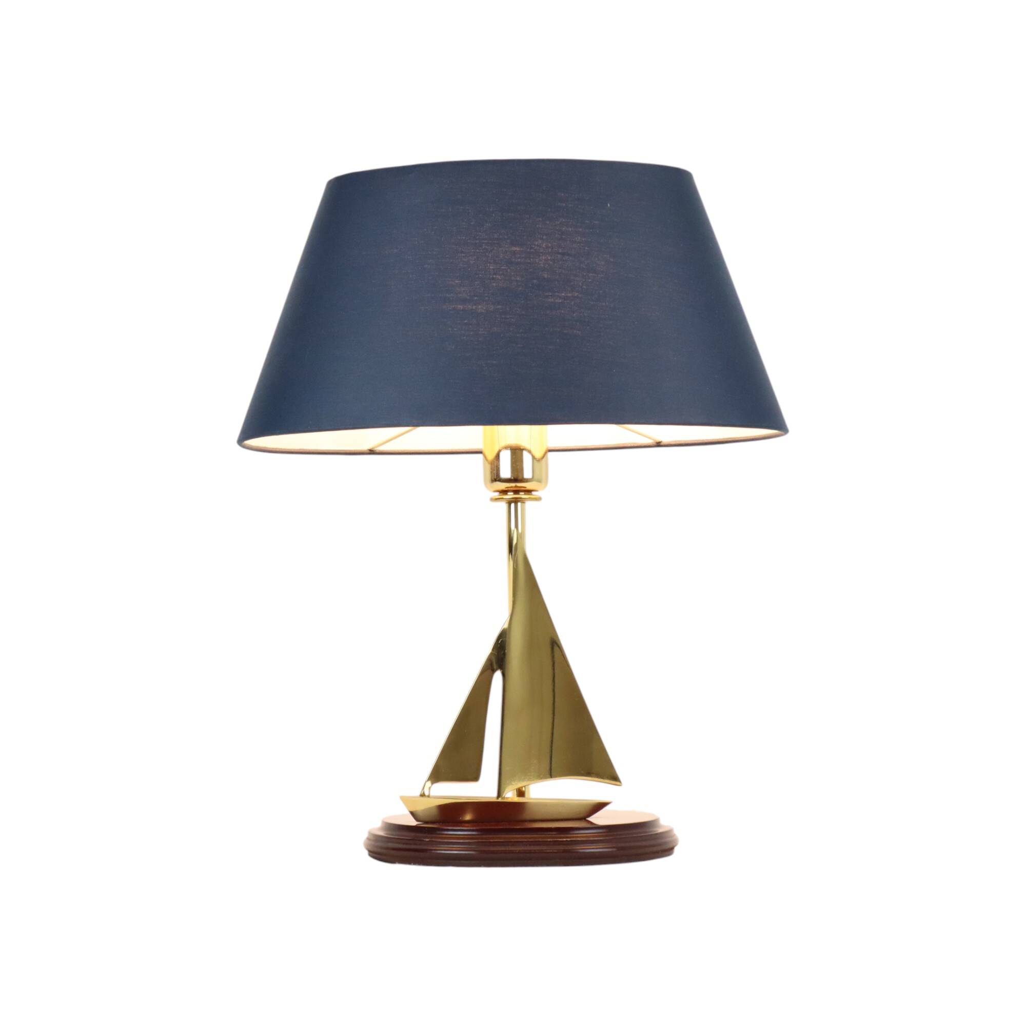 Brass Sailboat Table Lamp Maritime Lamp Hollywood Regency