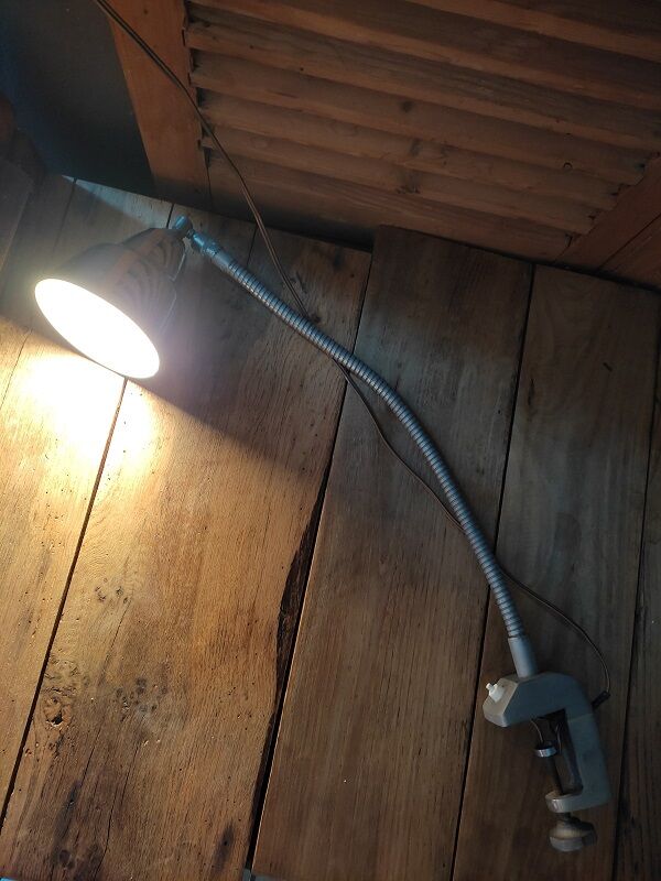 Vintage patinated industrial metal study desk lamp old dp1121b32