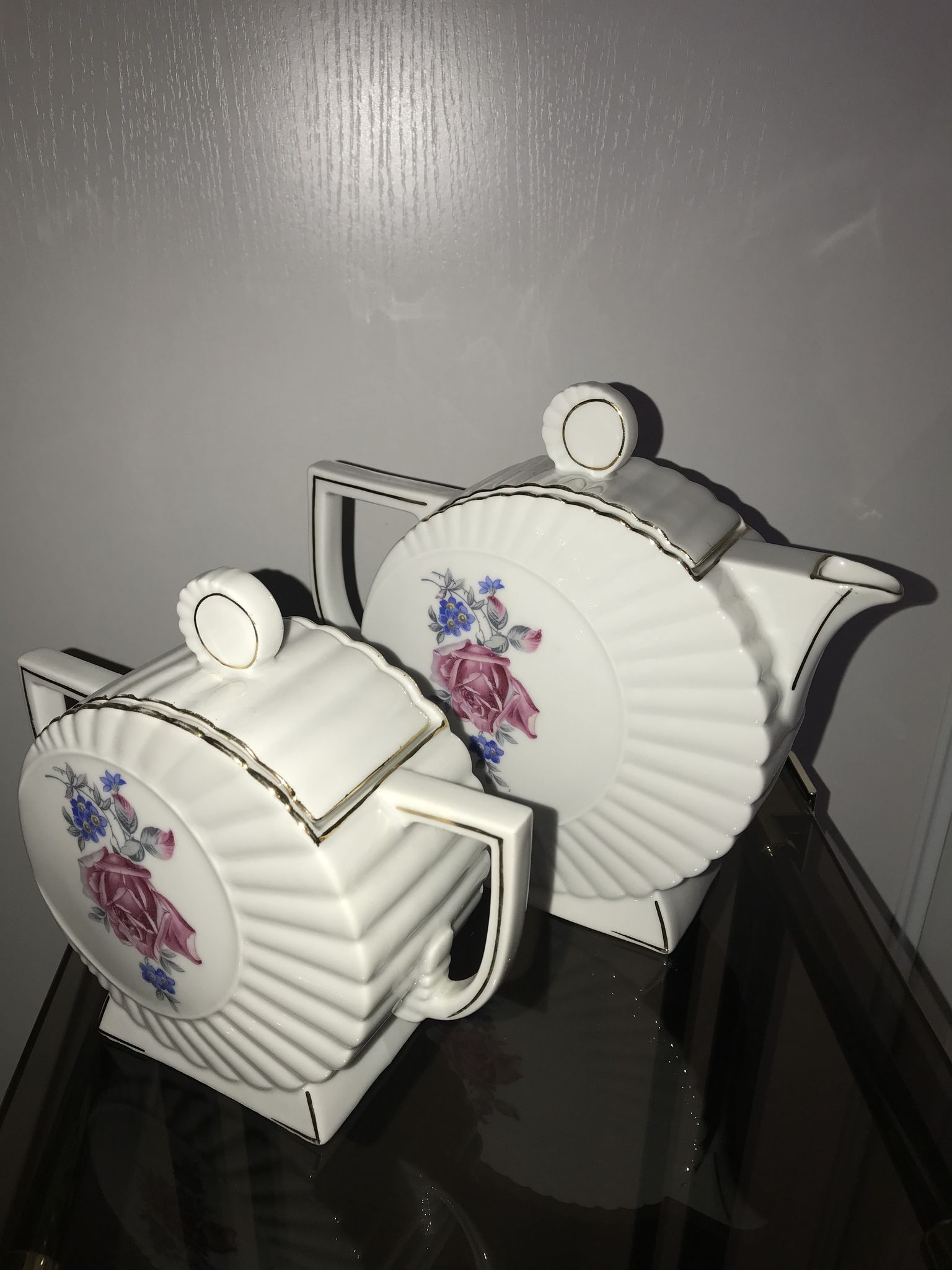Duo cafetière et sucrier en porcelaine Made in Slovakia