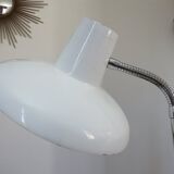 Lamp in white lacquered metal and chrome metal 60/70s