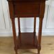 Nightstand, vintage side table with a drawer and a low shelf in solid wood