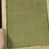 Antique oil painting on faesite early 1900s countryside view