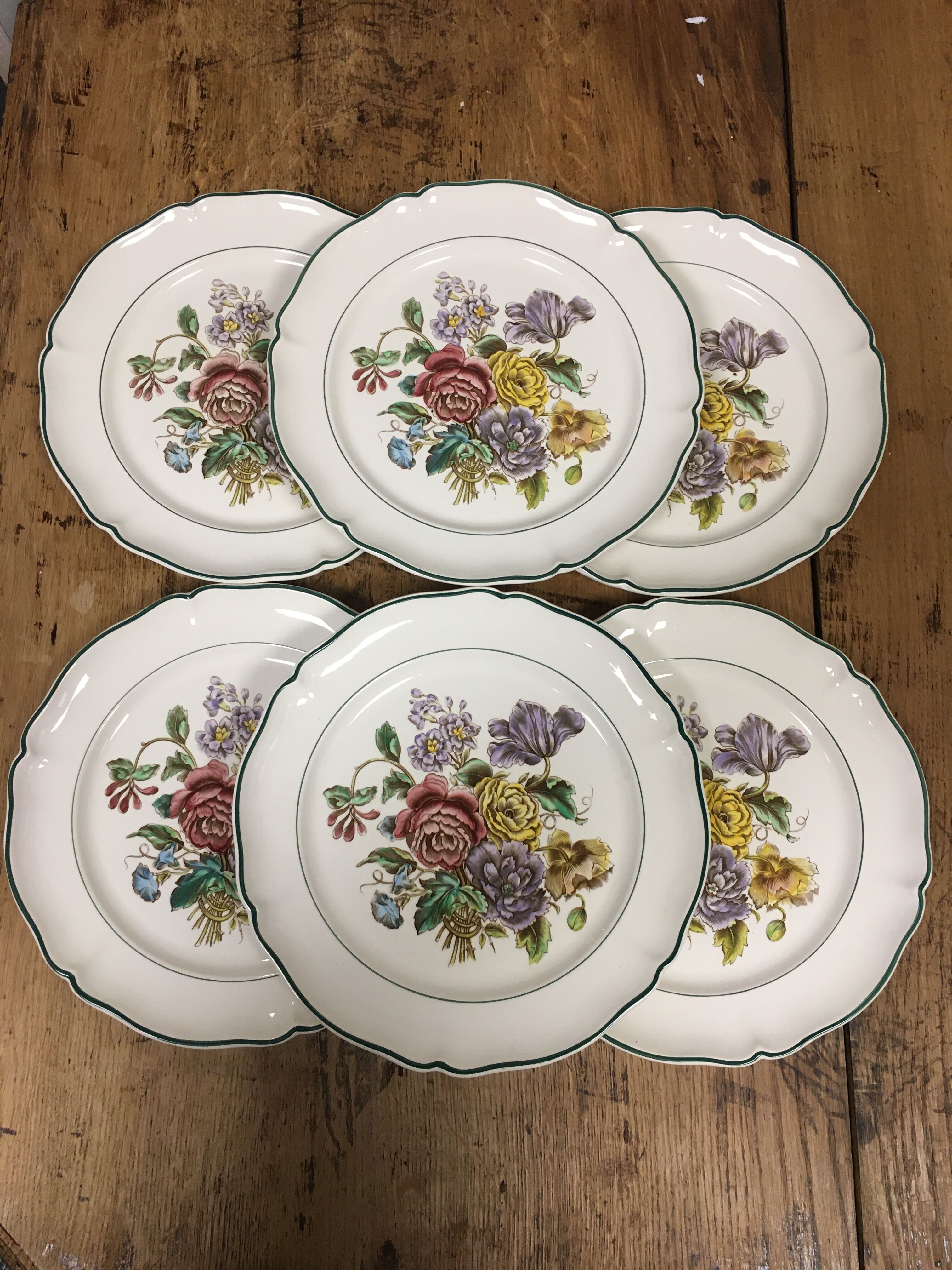6 flat plates Villeroy and Boch model Cannes