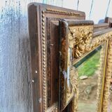 Large mirror gilded wood 76x109