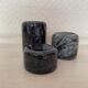 Set of 3 marble candle holders, 1980
