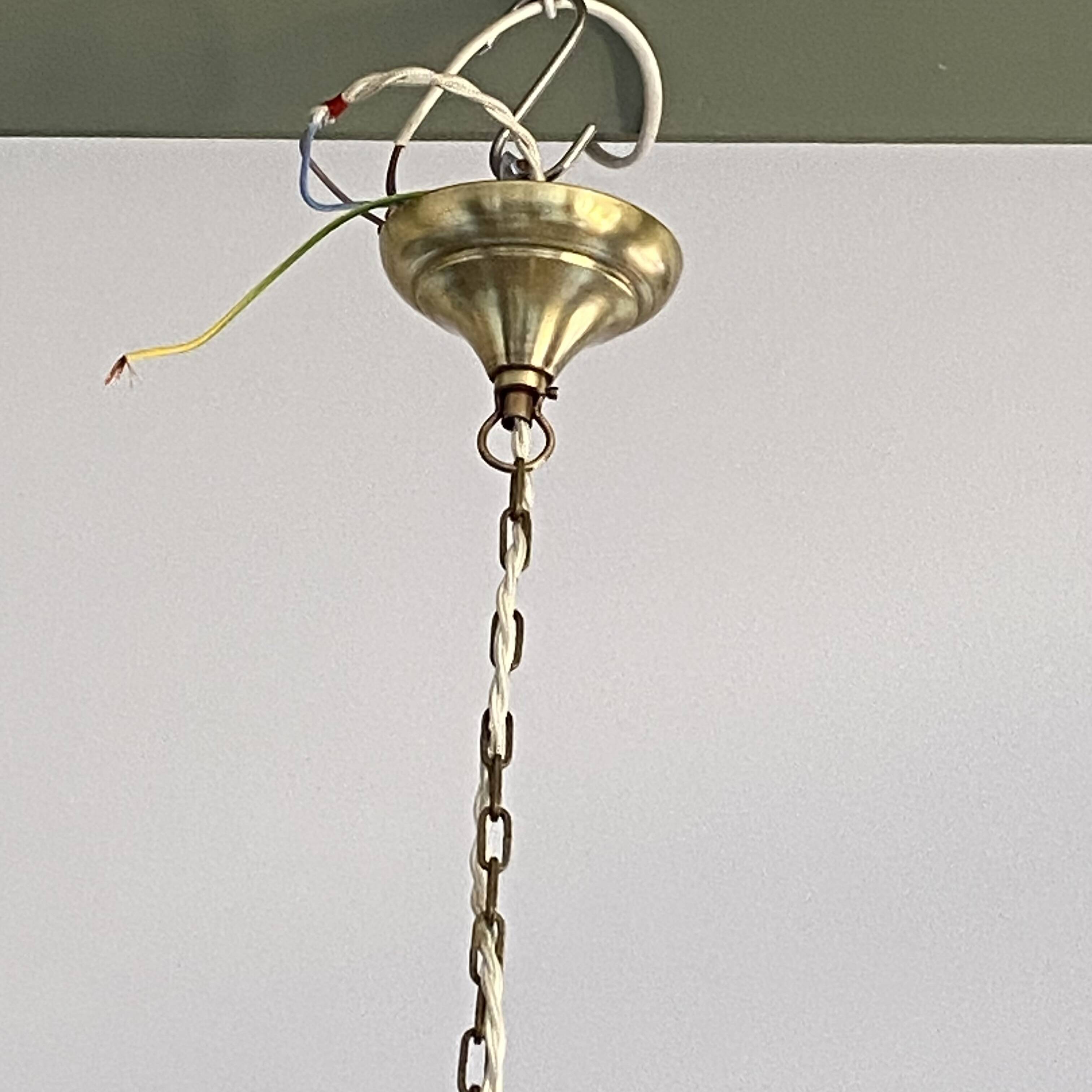Antique Venetian lantern cage glass chandelier pendant light