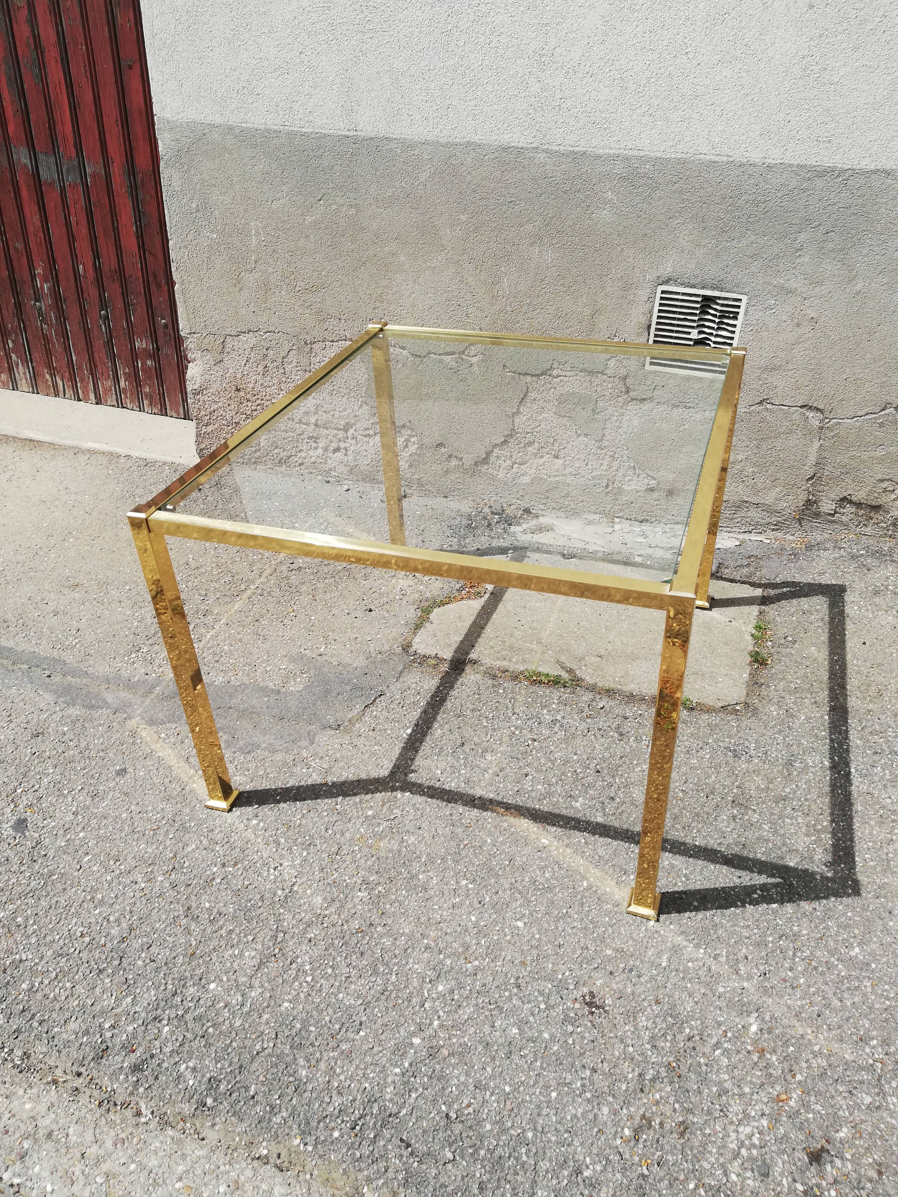 Vintage gold brass coffee table