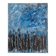 Abstract table in blue, black, and white, 41x33 cm, signed painting.