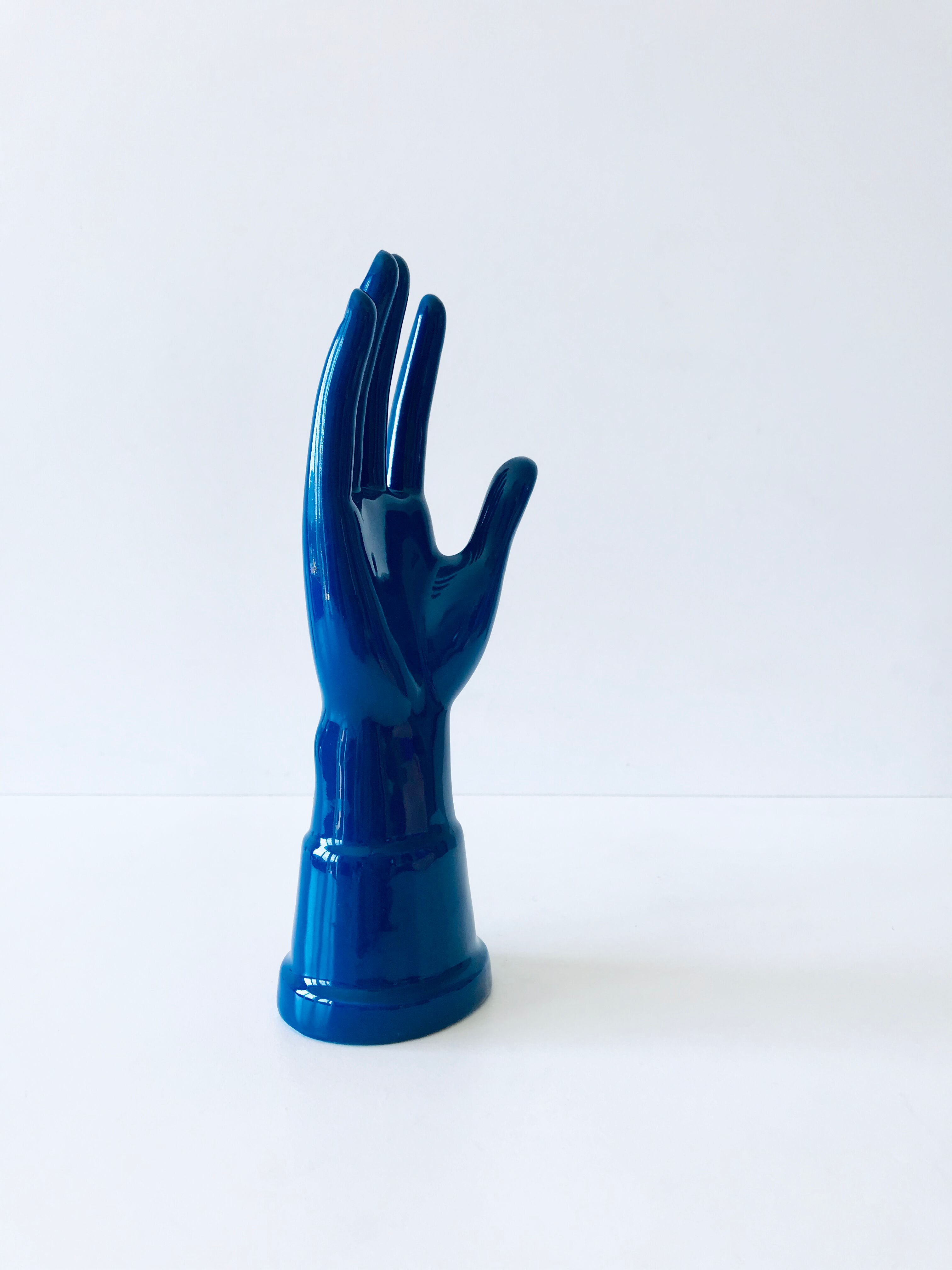 Ceramic blue hand
