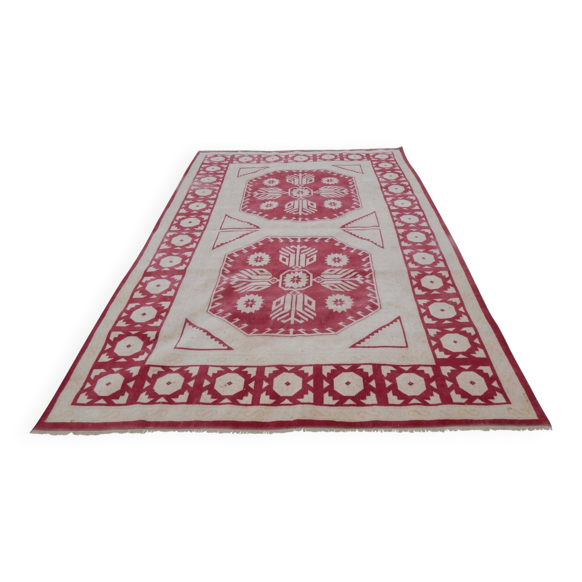 Vintage handmade Turkish rug 200x298 cm