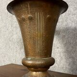 Art Nouveau period Medicis vase in gilded brass circa 1900