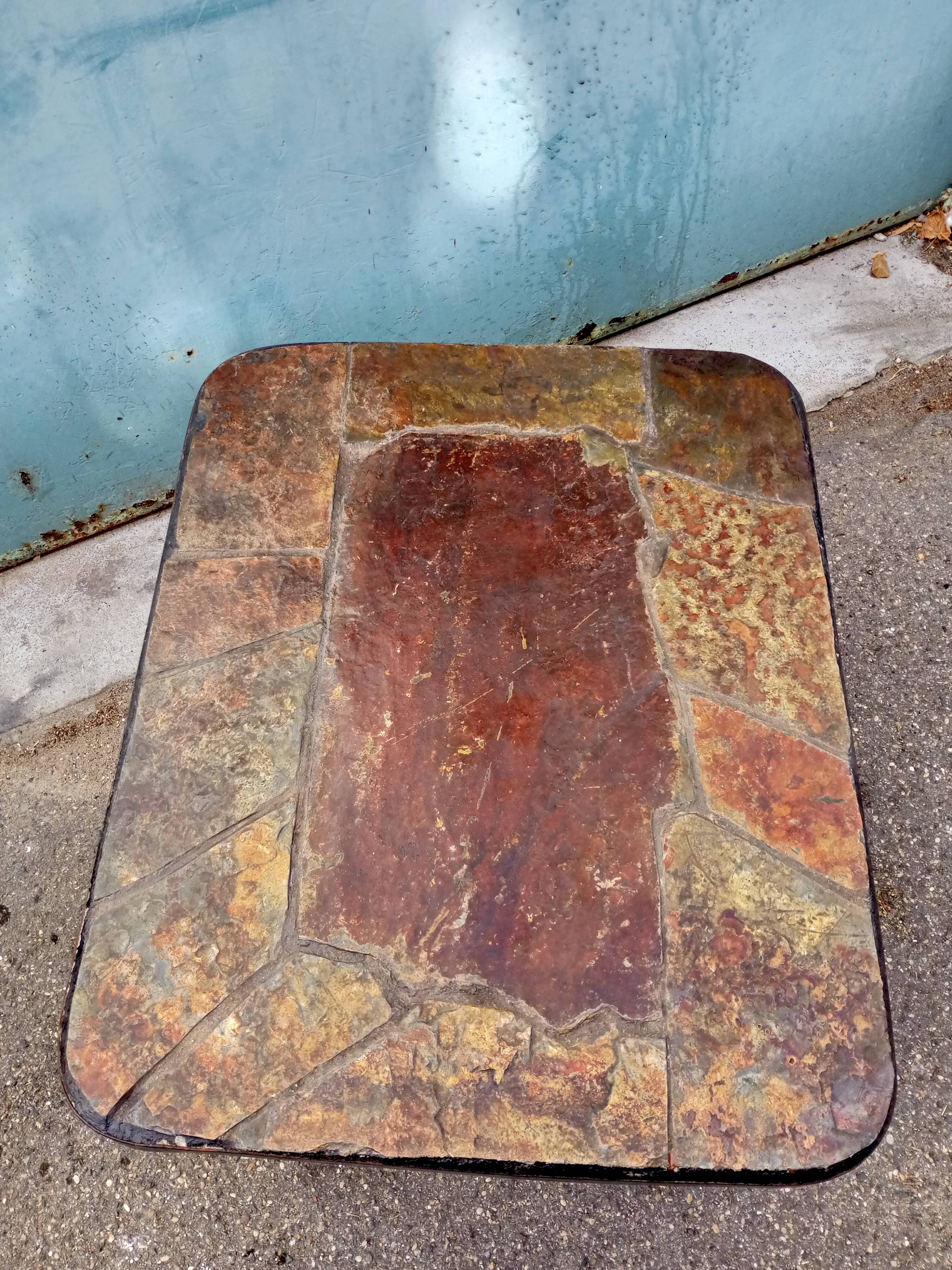 Table basse années 60 fer forgé