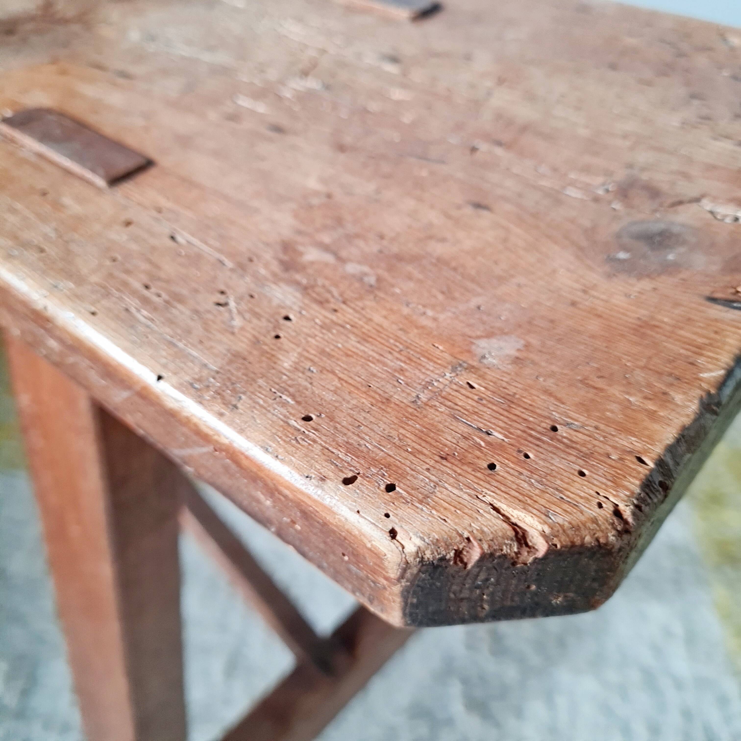 Old wooden farm bench L140cm