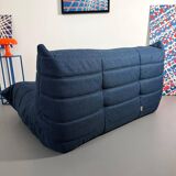 Two-seater sofa reupholstered.