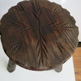 Carved wooden stool