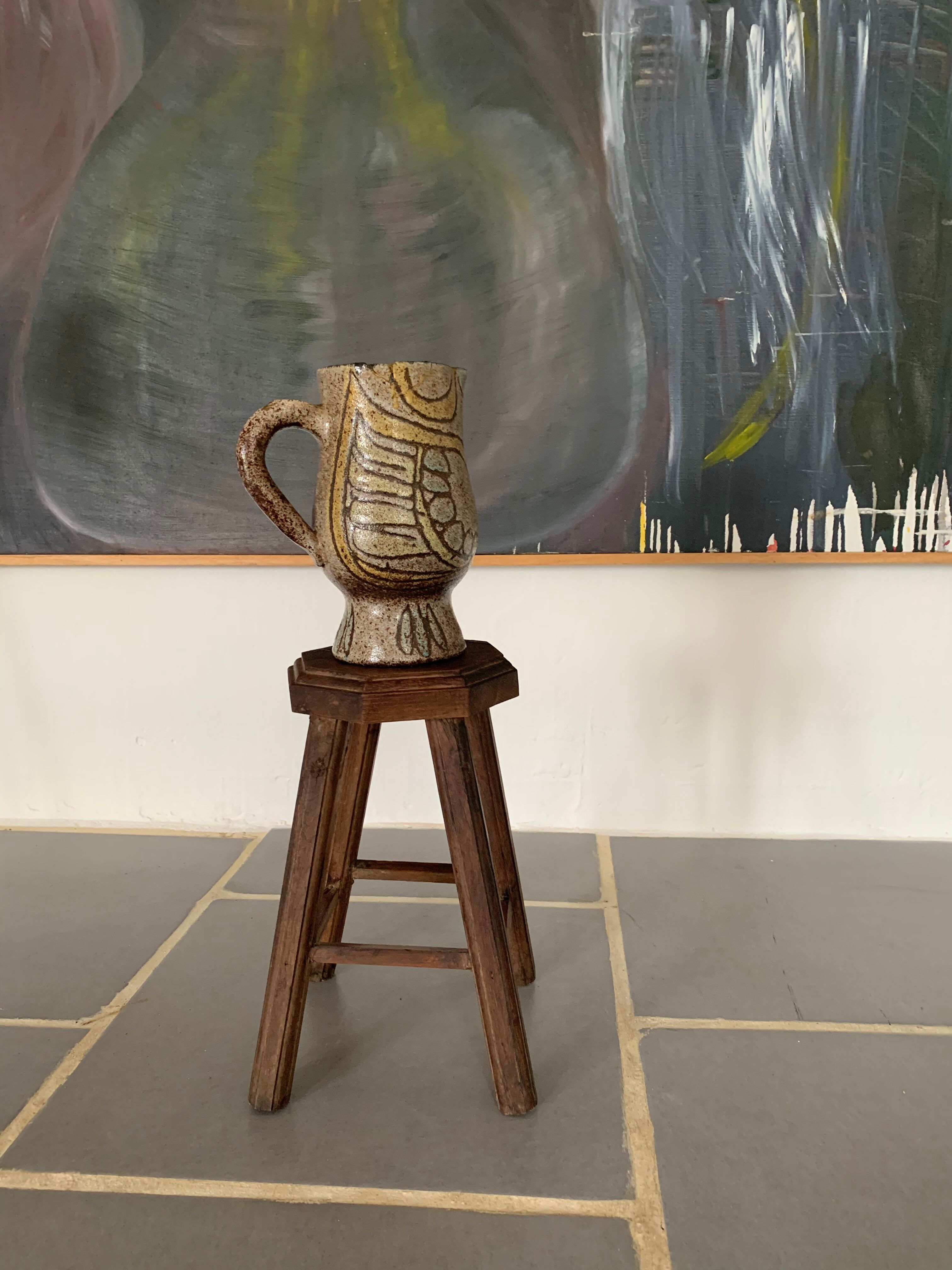 Tabouret bois vintage