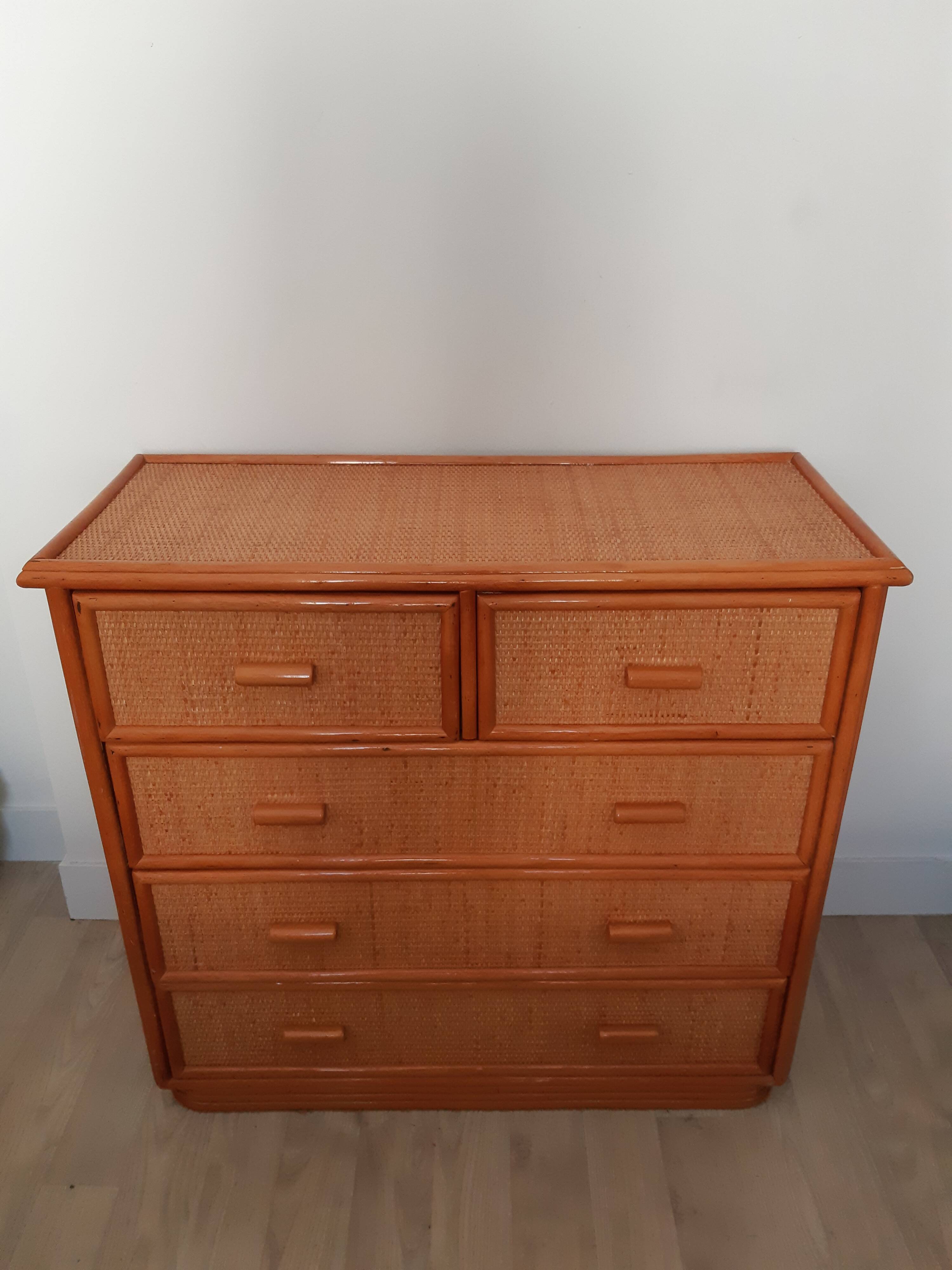 Dresser in rattan