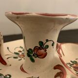 Candle holder or cellar rat in polychrome earthenware