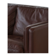 Stouby Møbelfabrik, two-seater sofa in mid-century style in brown leather, 1970s.