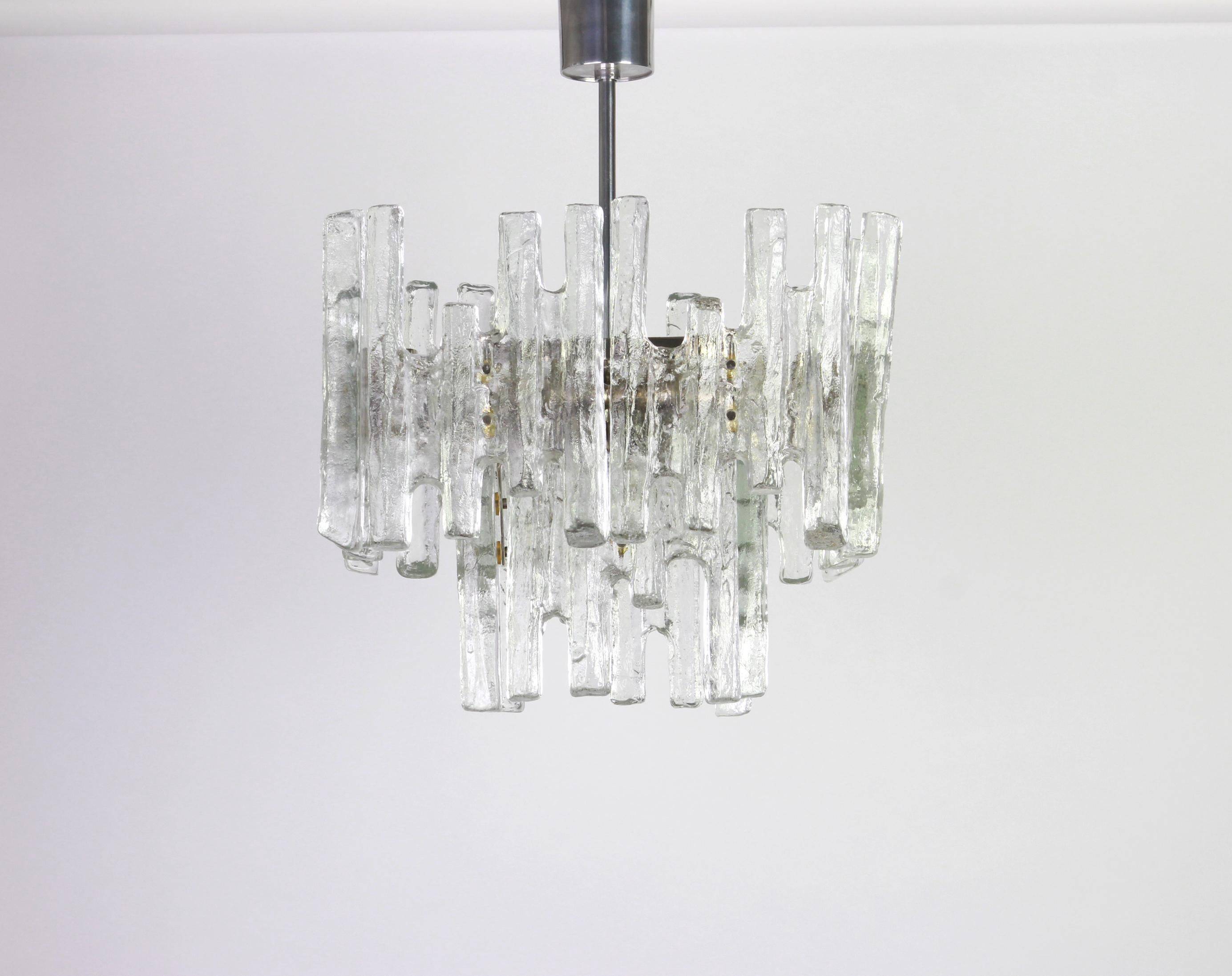 Rare Murano glass chandelier by Kalmar, Austria, 1960s