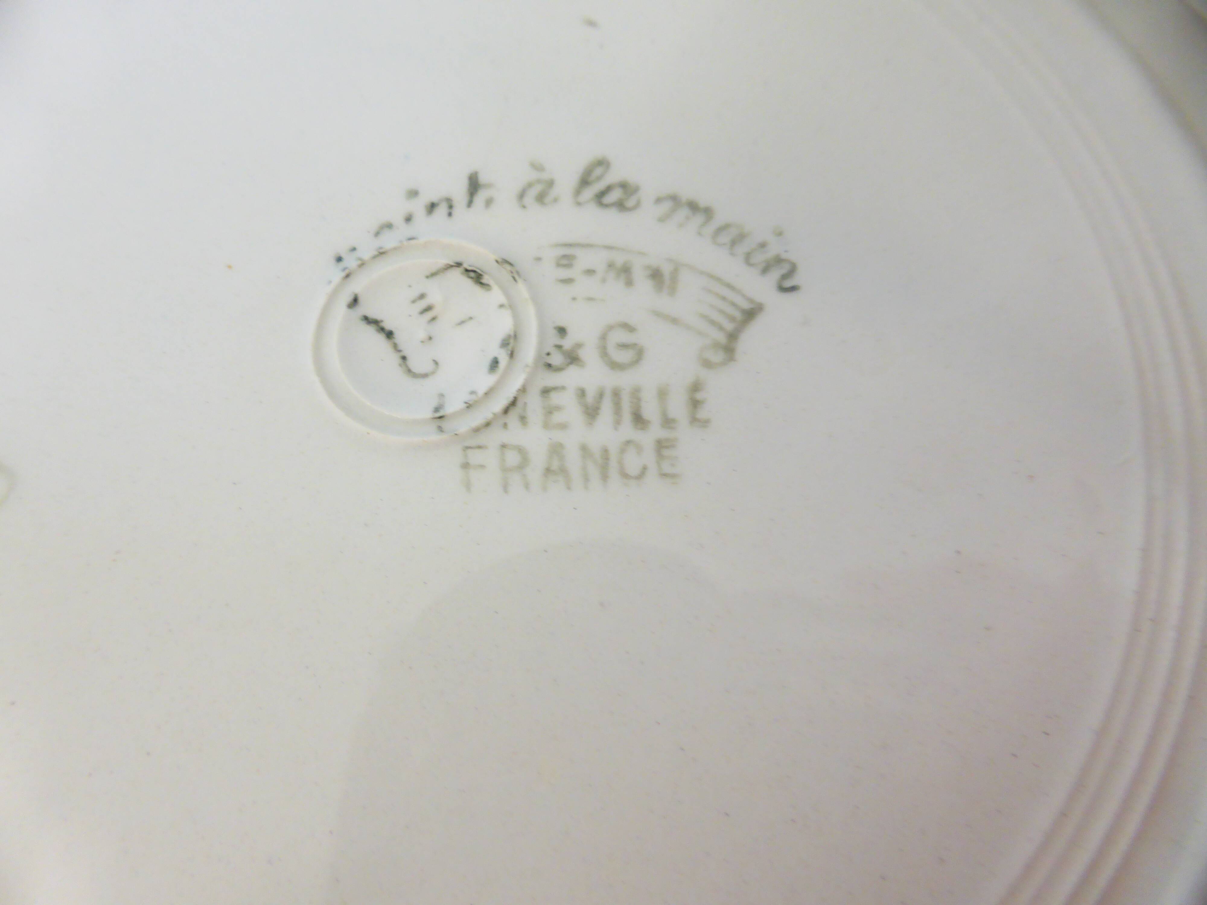 4 assiettes creuses K et G Luneville modèle Rose Mai 2106209