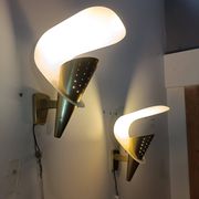Modernist wall sconces by Metalarte 1950-60