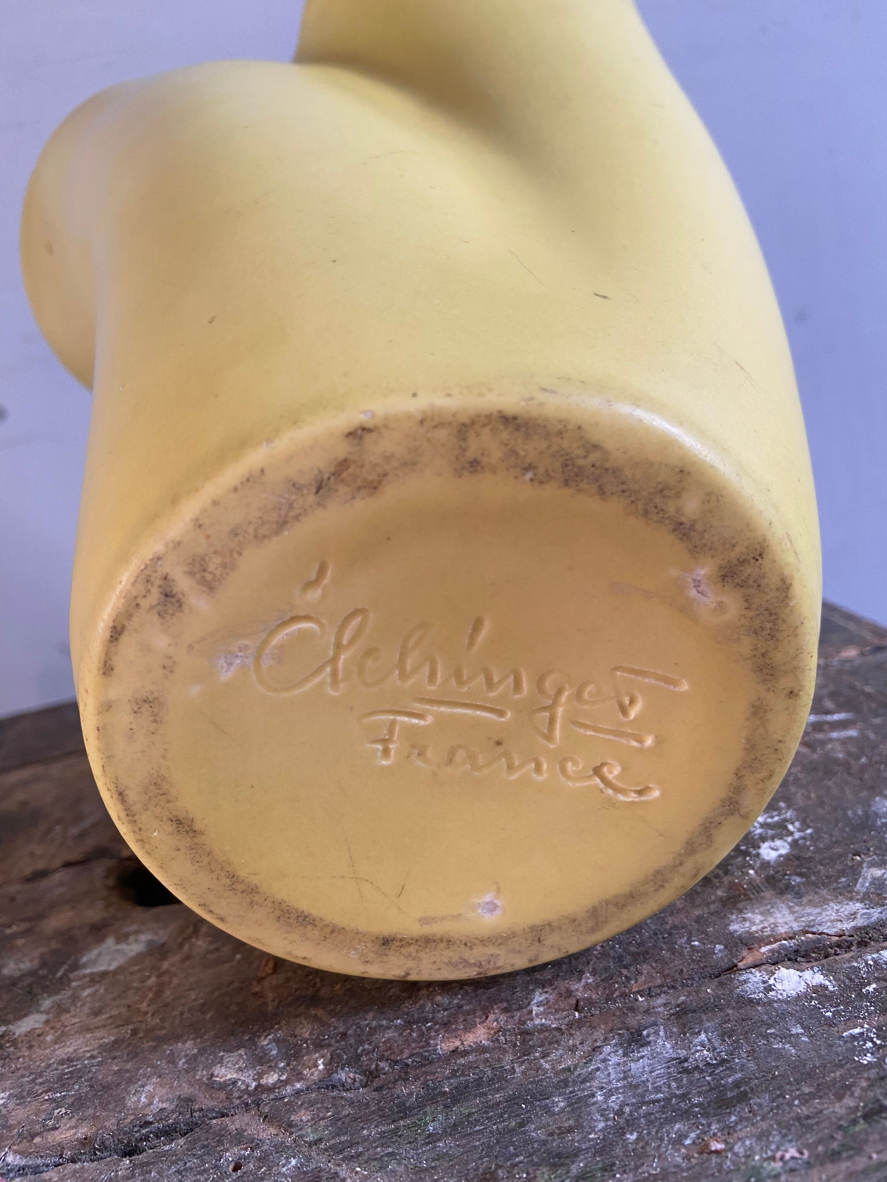 Elchinger corolla vase Yellow and black