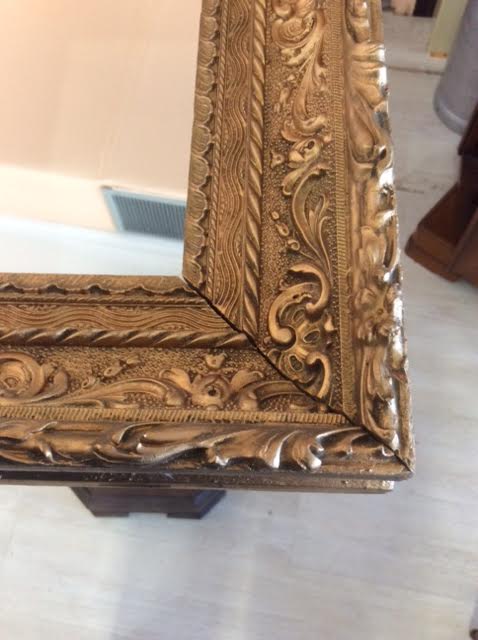 Antique wooden mirror