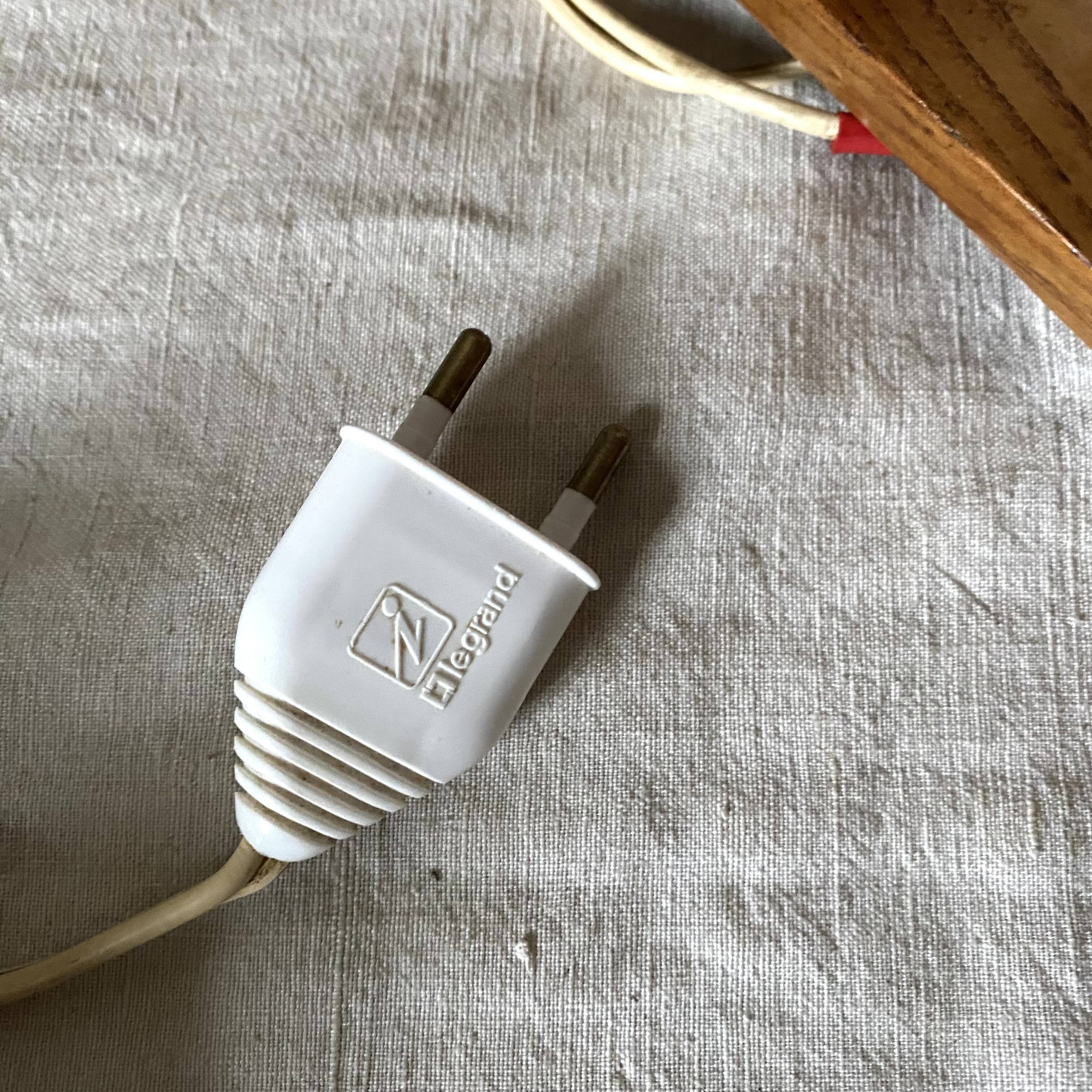 Art deco wooden lamp with photo holder