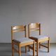 6 Minimalist pine dining chairs | Sweden | 1960s