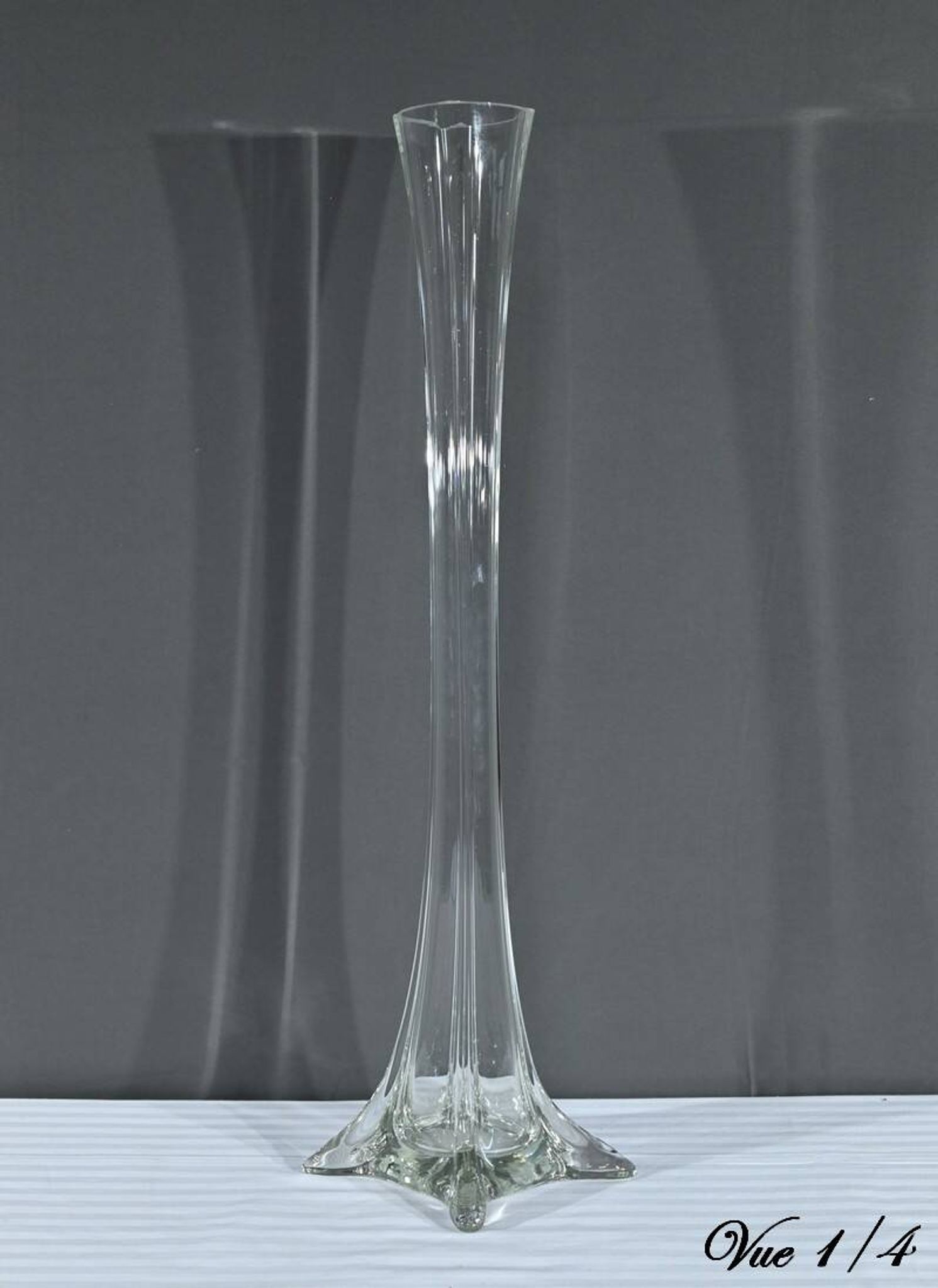 Important Vase Soliflore en Verre, époque Art Déco – 1930