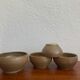 Set 4 vintage Digoin sandstone bowls